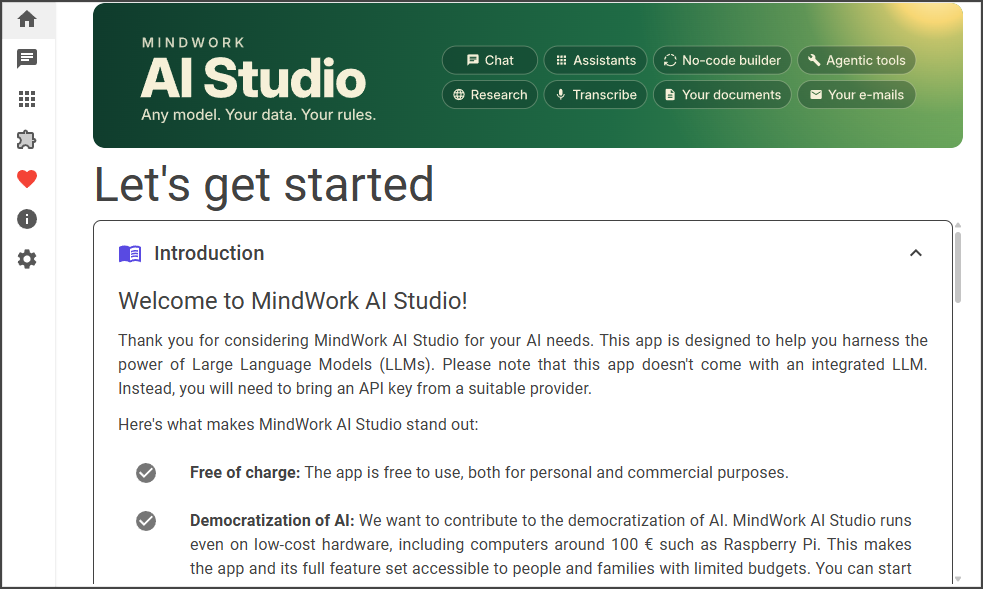 MindWork AI Studio - Home