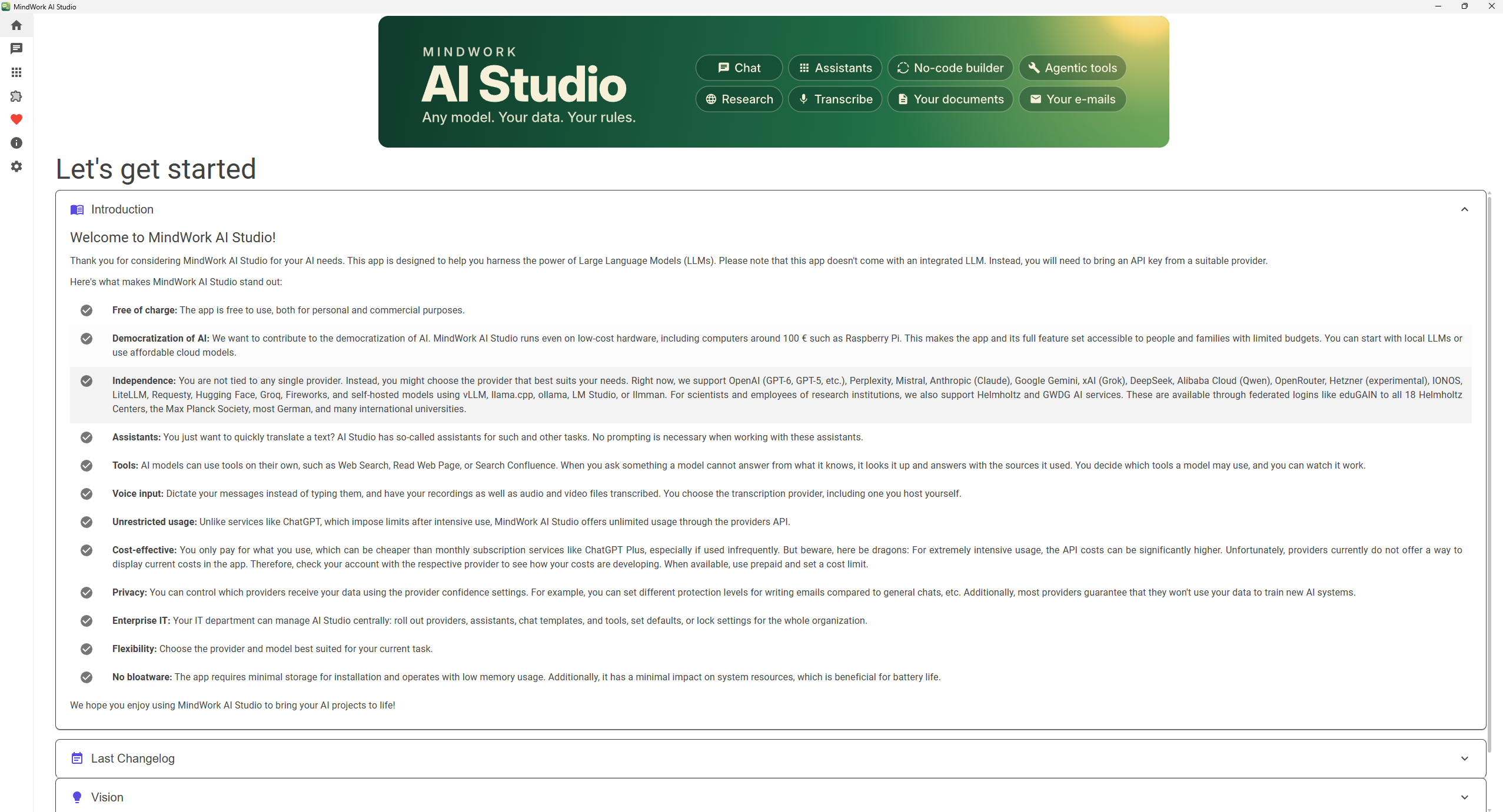 MindWork AI Studio - Home